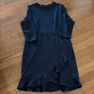 J. Jill Navy Long Sleeve Dress